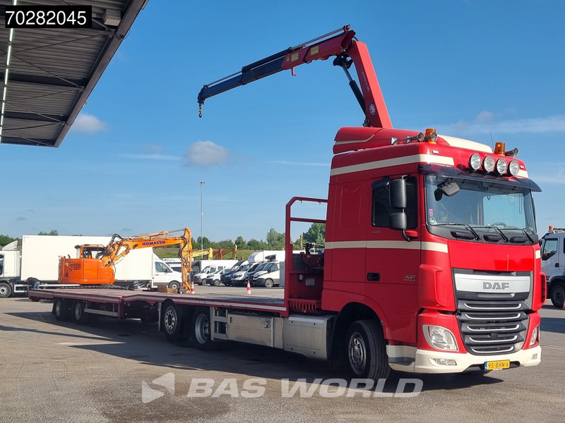 DAF XF 440 6X2 NL-Truck Transporter HMF 900-K2 Kran Lift-Lenkachse Euro 6 - Camión caja abierta, Camión grúa: foto 3 DAF XF 440 6X2 NL-Truck Transporter HMF 900-K2 Kran Lift-Lenkachse Euro 6 - Camión caja abierta, Camión grúa: foto 3