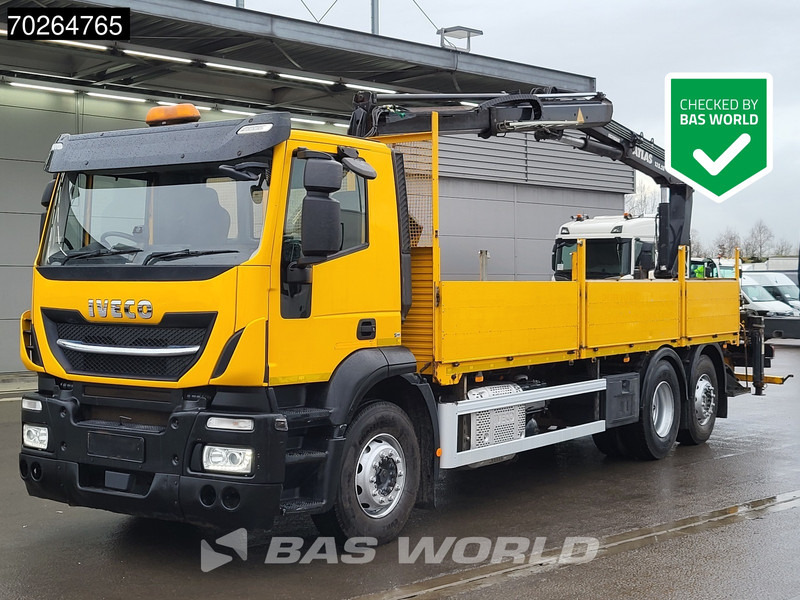 Iveco Stralis 310 6X2 RHD! Lift+Lenkachse Atlas 135.2VE-A11 Kran Crane Euro 6 - Camión caja abierta, Camión grúa: foto 1 Iveco Stralis 310 6X2 RHD! Lift+Lenkachse Atlas 135.2VE-A11 Kran Crane Euro 6 - Camión caja abierta, Camión grúa: foto 1