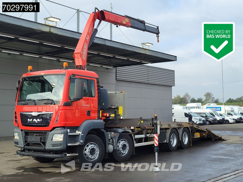 MAN TGS 35.360 TGS 8X2 Fassi F235A.0.22 Crane Kran Winch Hydraulic ramp Lift-Axle Navi Euro 6 - Camión caja abierta, Camión grúa: foto 1 MAN TGS 35.360 TGS 8X2 Fassi F235A.0.22 Crane Kran Winch Hydraulic ramp Lift-Axle Navi Euro 6 - Camión caja abierta, Camión grúa: foto 1