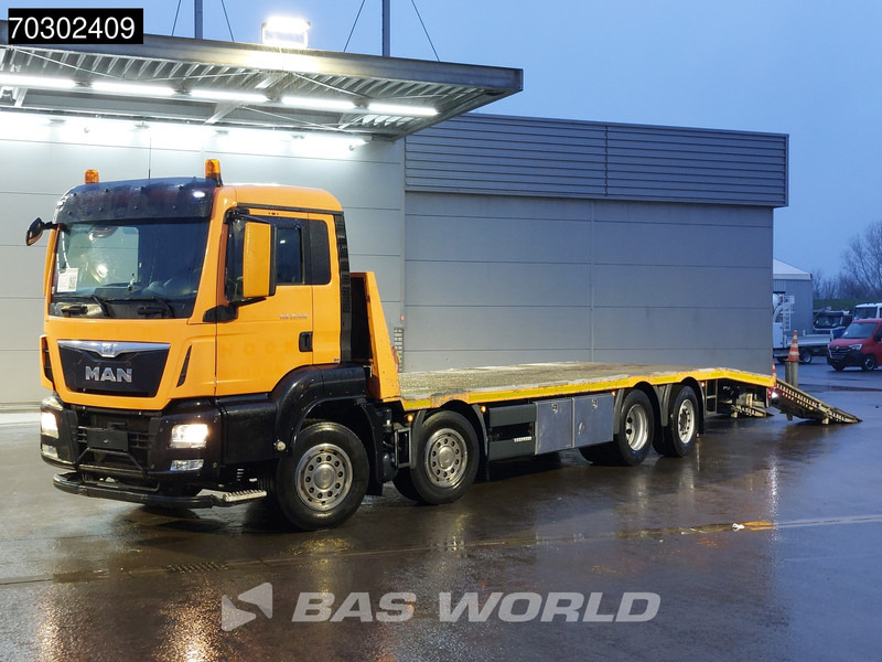 MAN TGS 35.400 8X2 Machine transporter Hydraulic Ramps Winch Lift+Steering Axle Euro 6 - Camión portavehículos: foto 2 MAN TGS 35.400 8X2 Machine transporter Hydraulic Ramps Winch Lift+Steering Axle Euro 6 - Camión portavehículos: foto 2