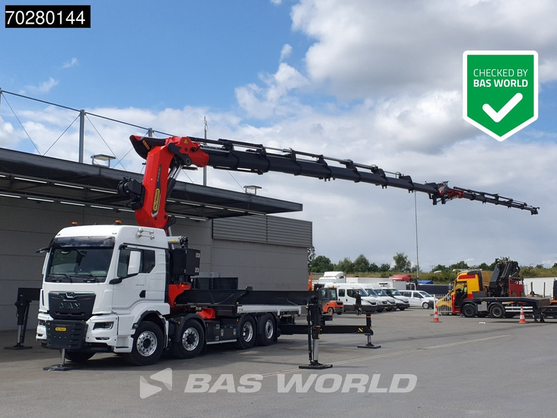 MAN TGS 35.520 8X4 Palfinger PK135.002 TEC 7 Kran Crane Hydrodrive Lift+steering axle Navi LED Euro 6 - Camión caja abierta, Camión grúa: foto 1 MAN TGS 35.520 8X4 Palfinger PK135.002 TEC 7 Kran Crane Hydrodrive Lift+steering axle Navi LED Euro 6 - Camión caja abierta, Camión grúa: foto 1