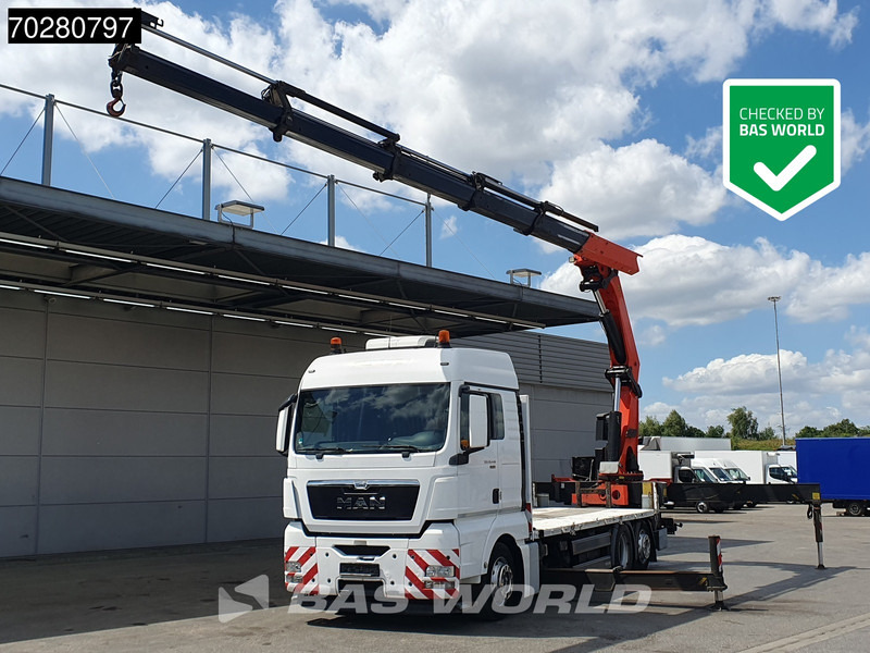 MAN TGX 26.440 6X2 Palfinger PK 53002 SH Kran Crane Steering Axle Automatic Euro 5 - Camión caja abierta, Camión grúa: foto 1 MAN TGX 26.440 6X2 Palfinger PK 53002 SH Kran Crane Steering Axle Automatic Euro 5 - Camión caja abierta, Camión grúa: foto 1