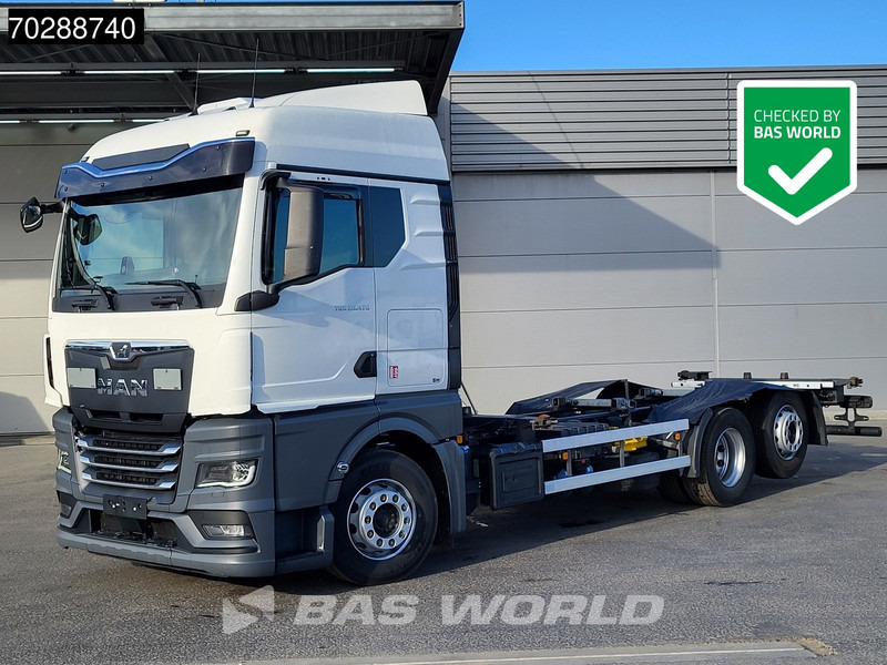 MAN TGX 26.470 6X2 BDF Standklima Retarder Lift Asche Automatic LED Euro 6 - Camión portacontenedore/ Intercambiable: foto 1 MAN TGX 26.470 6X2 BDF Standklima Retarder Lift Asche Automatic LED Euro 6 - Camión portacontenedore/ Intercambiable: foto 1