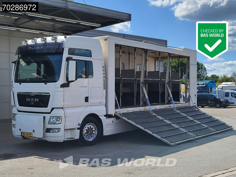 MAN TGX 26.480 TGX 6X2 NL-Truck BDF HorseTransport Lift+steering axle Standklima Automatic Xenon Alcoa´s Euro 5 - Camión portacontenedore/ Intercambiable: foto 1 MAN TGX 26.480 TGX 6X2 NL-Truck BDF HorseTransport Lift+steering axle Standklima Automatic Xenon Alcoa´s Euro 5 - Camión portacontenedore/ Intercambiable: foto 1