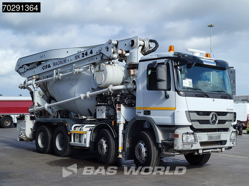 Bomba de hormigón Mercedes-Benz Actros 3241 8X4 Cifa MK24.4Z Pompe+Mixer Retarder 3-Pedals Steelsuspension Big-Axle Euro 5: foto 16