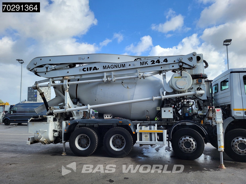 Bomba de hormigón Mercedes-Benz Actros 3241 8X4 Cifa MK24.4Z Pompe+Mixer Retarder 3-Pedals Steelsuspension Big-Axle Euro 5: foto 18