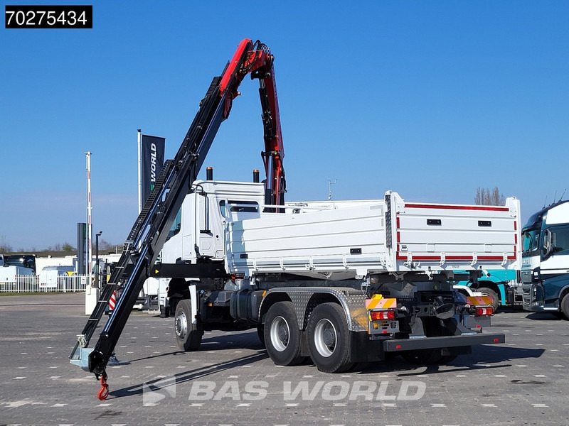 Mercedes-Benz Arocs 3348 6X6 Fassi F255A.2.24 xe-dynamic Kran Dreiseitenkipper Navi Euro 6 - Camión volquete, Camión grúa: foto 2 Mercedes-Benz Arocs 3348 6X6 Fassi F255A.2.24 xe-dynamic Kran Dreiseitenkipper Navi Euro 6 - Camión volquete, Camión grúa: foto 2