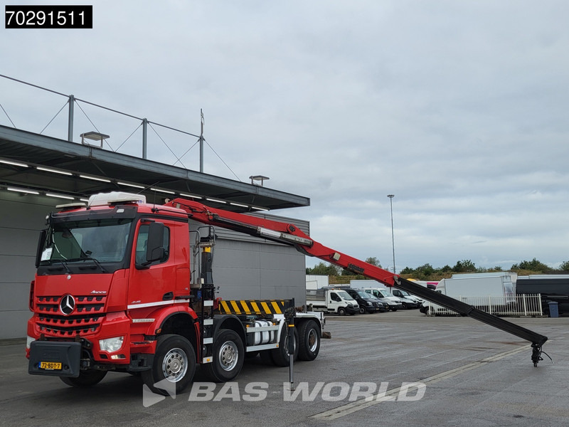 Mercedes-Benz Arocs 4145 8X4 NL-Truck HMF RCL 5300 Crane Hyva 26-51-S Hooklift Steelsuspension Big-Axle Automatic Euro 6 - Camión multibasculante, Camión grúa: foto 2 Mercedes-Benz Arocs 4145 8X4 NL-Truck HMF RCL 5300 Crane Hyva 26-51-S Hooklift Steelsuspension Big-Axle Automatic Euro 6 - Camión multibasculante, Camión grúa: foto 2
