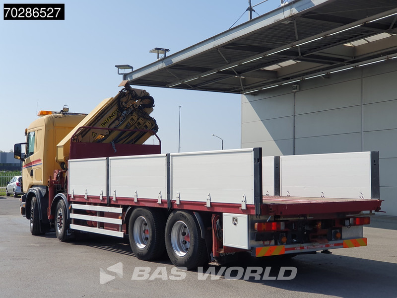 Camión caja abierta, Camión grúa Scania 124G 470 8X4 Palfinger PK45000 C4 Crane Kran Fly-Jib Manual Steering Axle Euro 3: foto 11