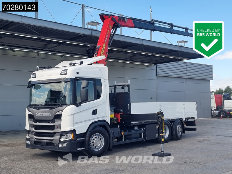Scania G410 6X2 Palfinger PK24.001 SLD 5 Kran Crane Retarder Lift+Lenkachse Euro 6 - Camión caja abierta, Camión grúa: foto 1 Scania G410 6X2 Palfinger PK24.001 SLD 5 Kran Crane Retarder Lift+Lenkachse Euro 6 - Camión caja abierta, Camión grúa: foto 1