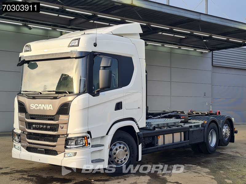 Camión multibasculante nuevo Scania G460 6X2 NEW! 20tons HIAB Containersystem Lift+Steering Axle Automatic Retarder Euro 6: foto 9