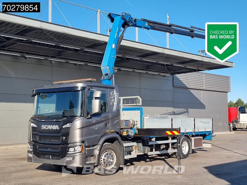 Scania P280 4X2 HMF 1420K-RC Kran Crane Automatic Euro 6 - Camión caja abierta, Camión grúa: foto 1 Scania P280 4X2 HMF 1420K-RC Kran Crane Automatic Euro 6 - Camión caja abierta, Camión grúa: foto 1