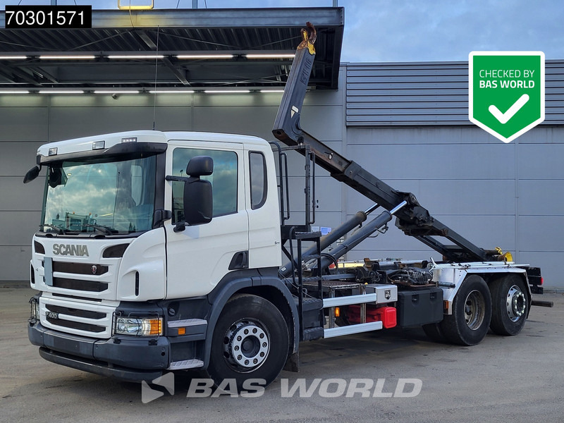 Scania P400 6X2 20 tons HIAB containersystem Retarder Automatic Lift+steering Euro 5 - Camión multibasculante: foto 1 Scania P400 6X2 20 tons HIAB containersystem Retarder Automatic Lift+steering Euro 5 - Camión multibasculante: foto 1