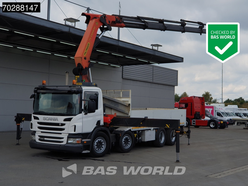 Scania P420 8X4 Palfinger PK 53002-SH Crane Lift+steering Manual Big-Axle Euro 5 - Camión caja abierta, Camión grúa: foto 1 Scania P420 8X4 Palfinger PK 53002-SH Crane Lift+steering Manual Big-Axle Euro 5 - Camión caja abierta, Camión grúa: foto 1