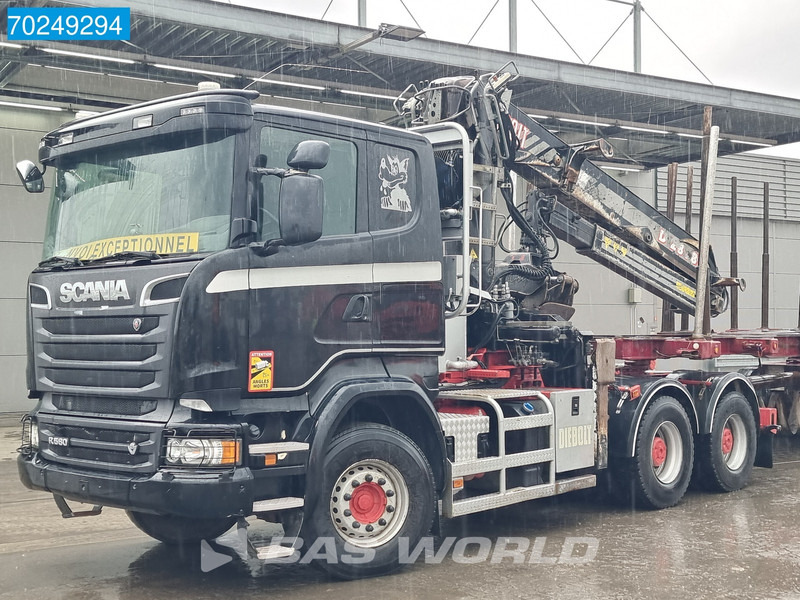 Scania R580 6X4 Holz Kran Diebolt D28 Full-Steell Extentable Trailer - Camión forestal, Camión grúa: foto 5 Scania R580 6X4 Holz Kran Diebolt D28 Full-Steell Extentable Trailer - Camión forestal, Camión grúa: foto 5