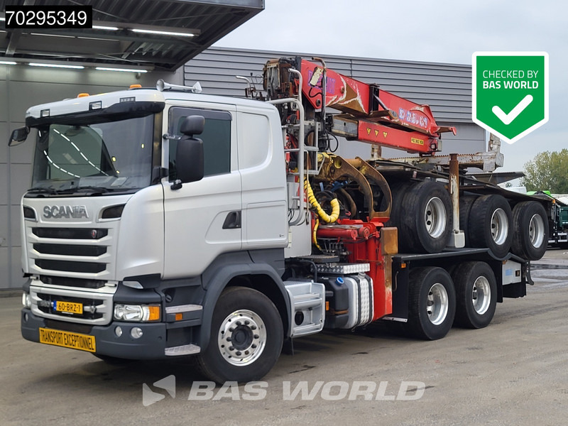 Scania R580 R 6X4 NL-Truck Diebolt D28.81 Kran Crane Holztransport + Dolly Retarder Euro 6 - Camión forestal: foto 1 Scania R580 R 6X4 NL-Truck Diebolt D28.81 Kran Crane Holztransport + Dolly Retarder Euro 6 - Camión forestal: foto 1