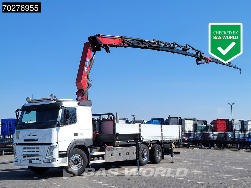 Volvo FM 450 6X2 HMF 3220 Crane Kran Lift-Lenkachse VEB+ Euro 6 - Camión caja abierta, Camión grúa: foto 1 Volvo FM 450 6X2 HMF 3220 Crane Kran Lift-Lenkachse VEB+ Euro 6 - Camión caja abierta, Camión grúa: foto 1