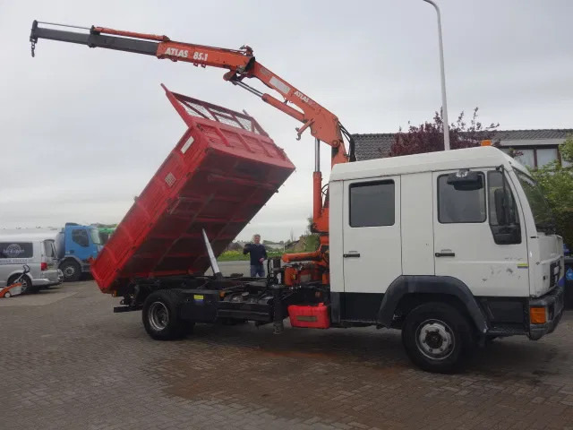 MAN 12.224 DC,8,5 TON ATLAS KRAAN,KIPPER,MANUAL POMP - Camión volquete, Camión grúa: foto 1 MAN 12.224 DC,8,5 TON ATLAS KRAAN,KIPPER,MANUAL POMP - Camión volquete, Camión grúa: foto 1