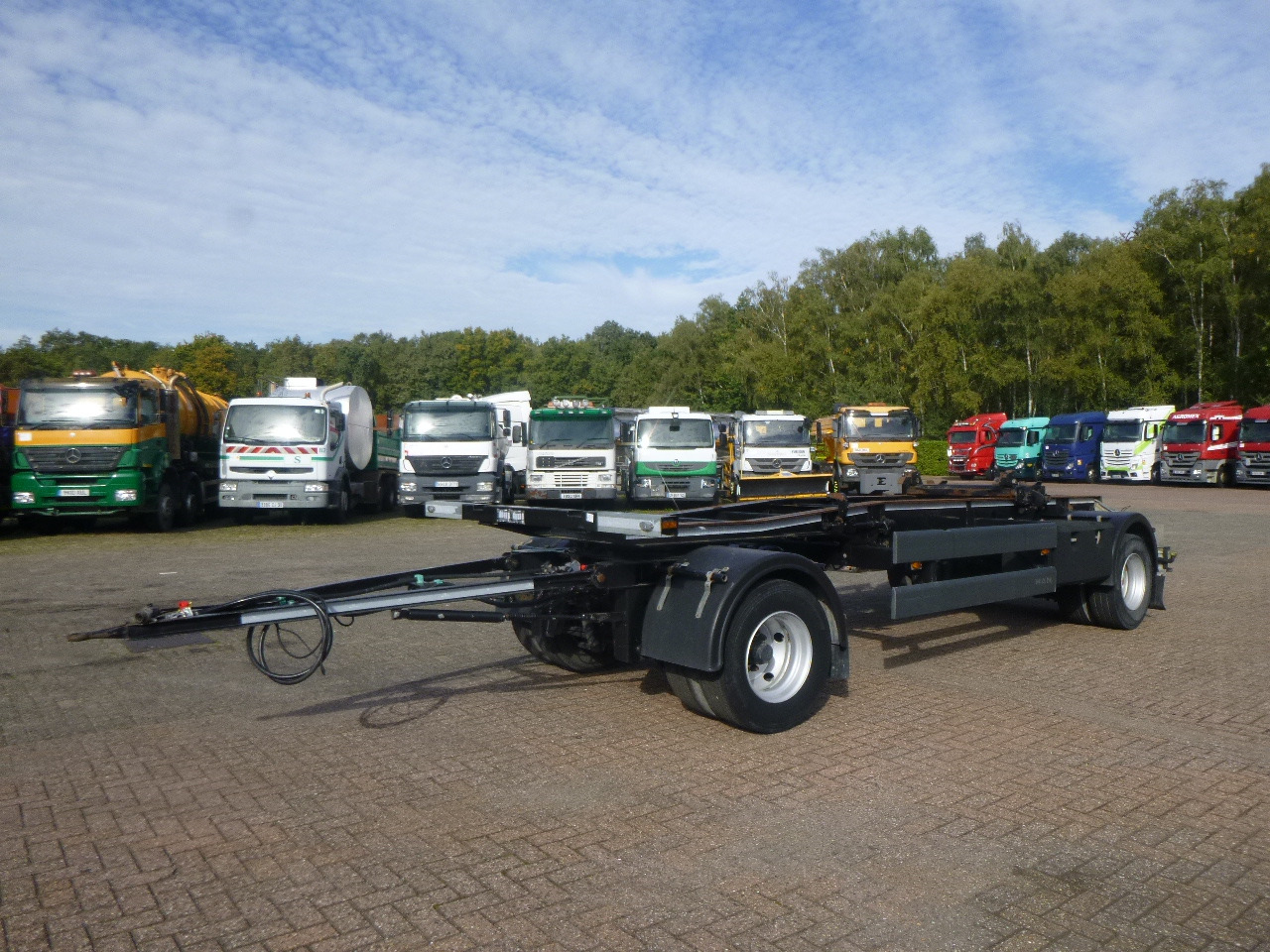 Remolque multilift/ Portacontenedores de cadenas AJK Hydrolift Hook lift drawbar trailer: foto 1