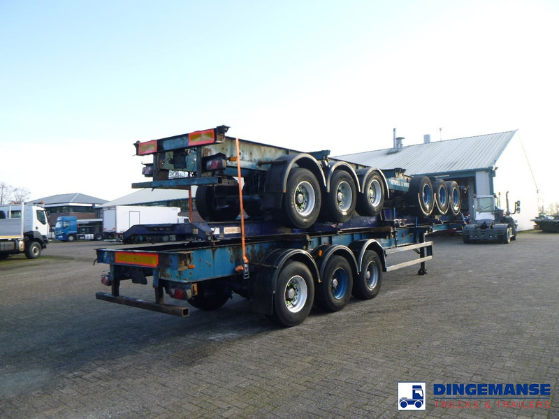 Crane Fruehauf Stack - 3 x container trailer 20-20-30-40 ft - Camión portacontenedore/ Intercambiable: foto 4 Crane Fruehauf Stack - 3 x container trailer 20-20-30-40 ft - Camión portacontenedore/ Intercambiable: foto 4