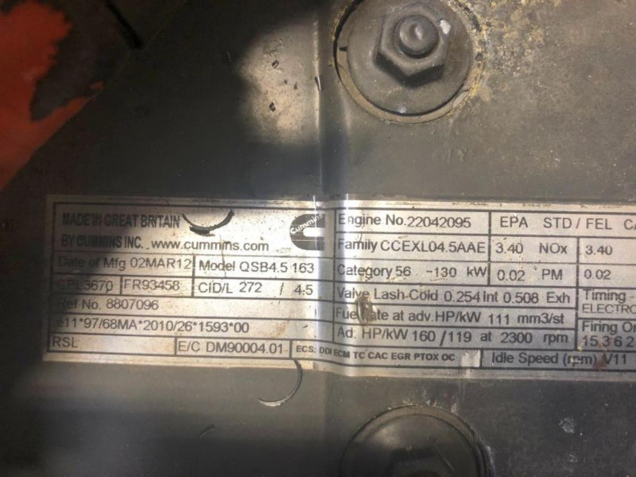 Cummins QSB4.5 163 - Motor: foto 3 Cummins QSB4.5 163 - Motor: foto 3