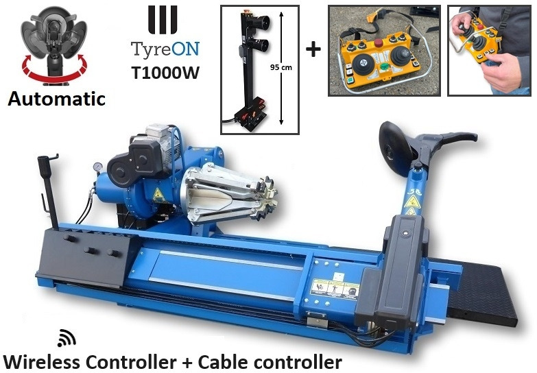 T1000W truck tyrechanger 56 Inch 2 mounting speeds - fully automatic - power 4kW+4kW - Wireless controller (as extra) - Equipo de taller: foto 1 T1000W truck tyrechanger 56 Inch 2 mounting speeds - fully automatic - power 4kW+4kW - Wireless controller (as extra) - Equipo de taller: foto 1