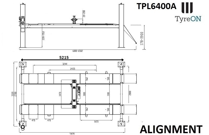 TPL6400A 4 post alignment lift - 5,2 m runways - 6.4T - Equipo de taller: foto 3 TPL6400A 4 post alignment lift - 5,2 m runways - 6.4T - Equipo de taller: foto 3