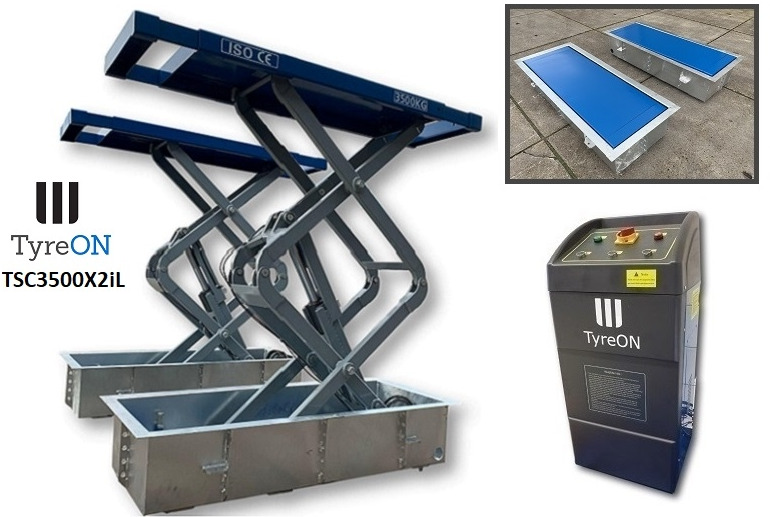 TSC3500X2iL In floor scissor lift - Double extensions - Recessed containers - Equipo de taller: foto 1 TSC3500X2iL In floor scissor lift - Double extensions - Recessed containers - Equipo de taller: foto 1
