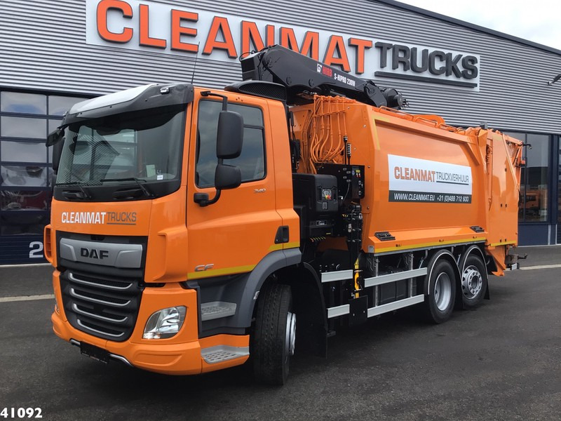 DAF FAN CF 340 Hiab 23 ton/meter laadkraan Welvaarts weighing system - Camión de basura: foto 1 DAF FAN CF 340 Hiab 23 ton/meter laadkraan Welvaarts weighing system - Camión de basura: foto 1