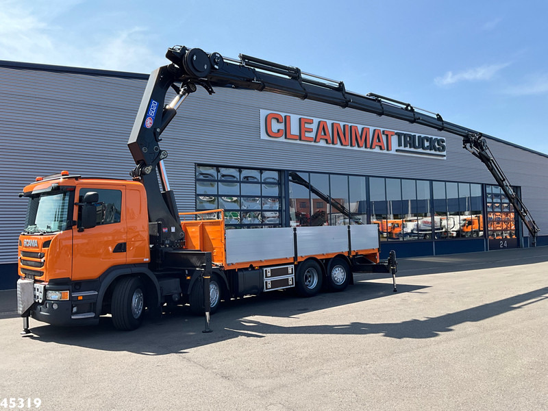 Scania G 450 Euro 6 HMF 60 Tonmeter laadkraan + Fly-Jib - Camión grúa: foto 1 Scania G 450 Euro 6 HMF 60 Tonmeter laadkraan + Fly-Jib - Camión grúa: foto 1