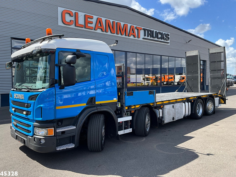 Scania P 410 8x2 Euro 6 Retarder Autotransporter met hydraulische oprijrampen - Camión portavehículos: foto 1 Scania P 410 8x2 Euro 6 Retarder Autotransporter met hydraulische oprijrampen - Camión portavehículos: foto 1