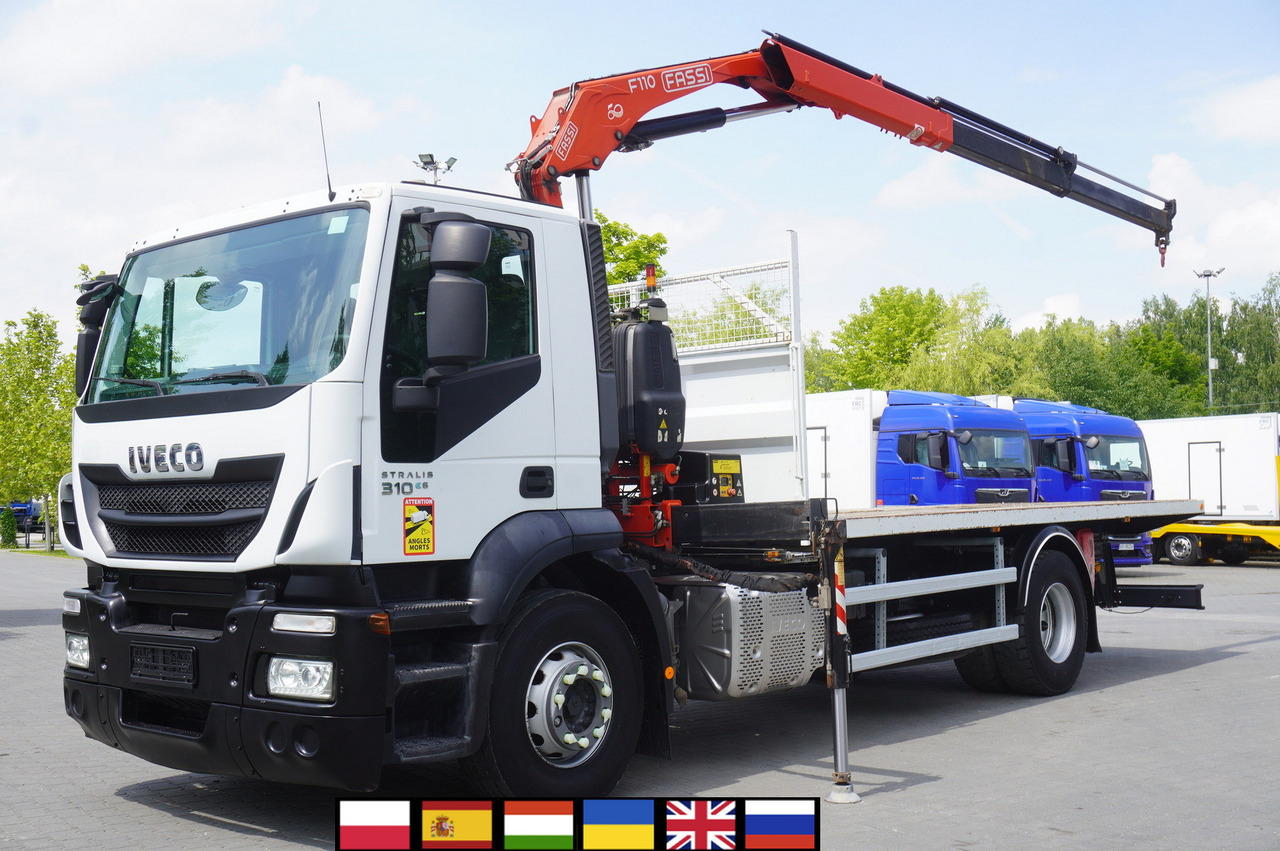 IVECO STRALIS 310 E6 / FASSI F110B / 630 MTH! / 4 t lift cap. / 19 t - Camión caja abierta, Camión grúa: foto 1 IVECO STRALIS 310 E6 / FASSI F110B / 630 MTH! / 4 t lift cap. / 19 t - Camión caja abierta, Camión grúa: foto 1