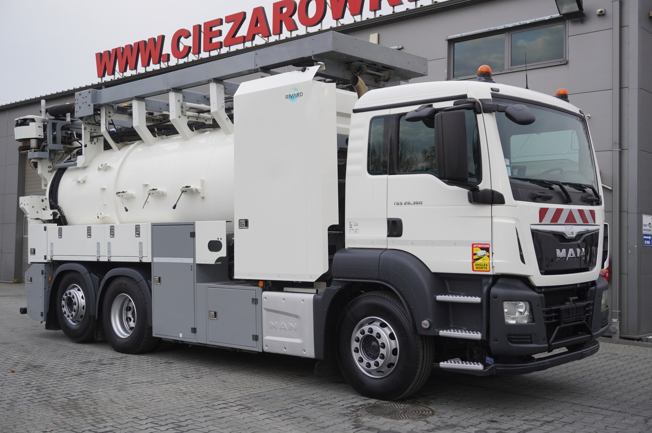 MAN TGS 26.360 E6 / RIVARD sewage cleaner 18 m3 / 180 tho. km / steering axle / 2 units - Limpieza de alcantarillado: foto 2 MAN TGS 26.360 E6 / RIVARD sewage cleaner 18 m3 / 180 tho. km / steering axle / 2 units - Limpieza de alcantarillado: foto 2
