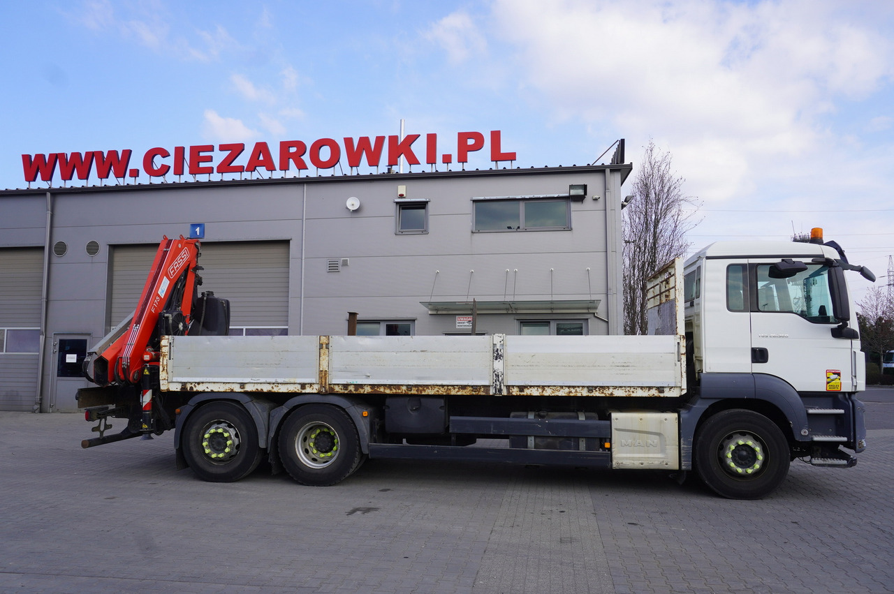 MAN TGS 26.360 Flatbed / Fassi F175 7.7 T / steered 3rd axle - Camión caja abierta, Camión grúa: foto 3 MAN TGS 26.360 Flatbed / Fassi F175 7.7 T / steered 3rd axle - Camión caja abierta, Camión grúa: foto 3