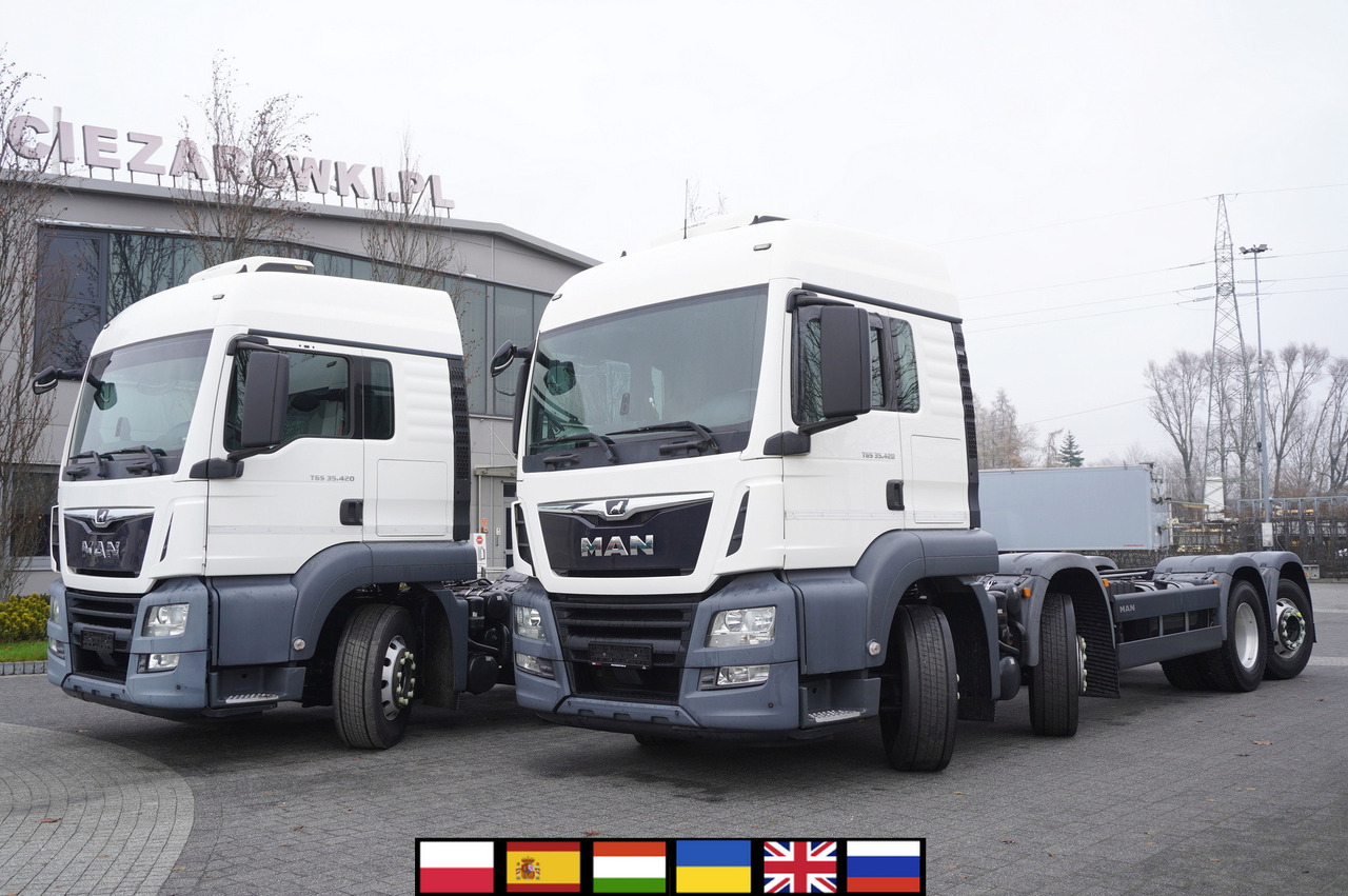 MAN TGS 35.420 8×2 / Chassis 6.4 m / 3 steered axles / 2 units - Camión chasis: foto 1 MAN TGS 35.420 8×2 / Chassis 6.4 m / 3 steered axles / 2 units - Camión chasis: foto 1
