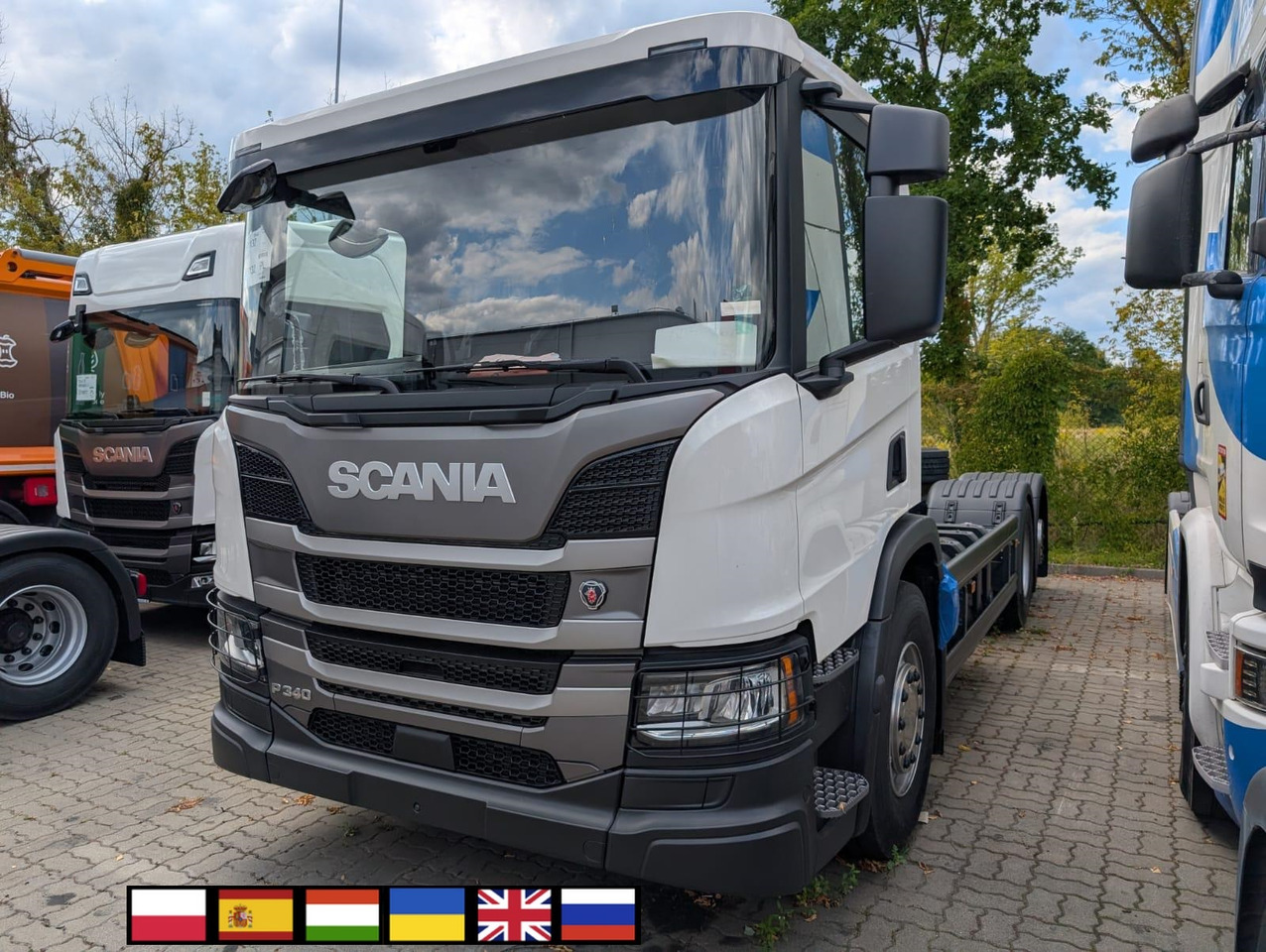 SCANIA P 340 B6x2*4NA / chassis frame / steering axle / CNG - Camión de basura: foto 1 SCANIA P 340 B6x2*4NA / chassis frame / steering axle / CNG - Camión de basura: foto 1