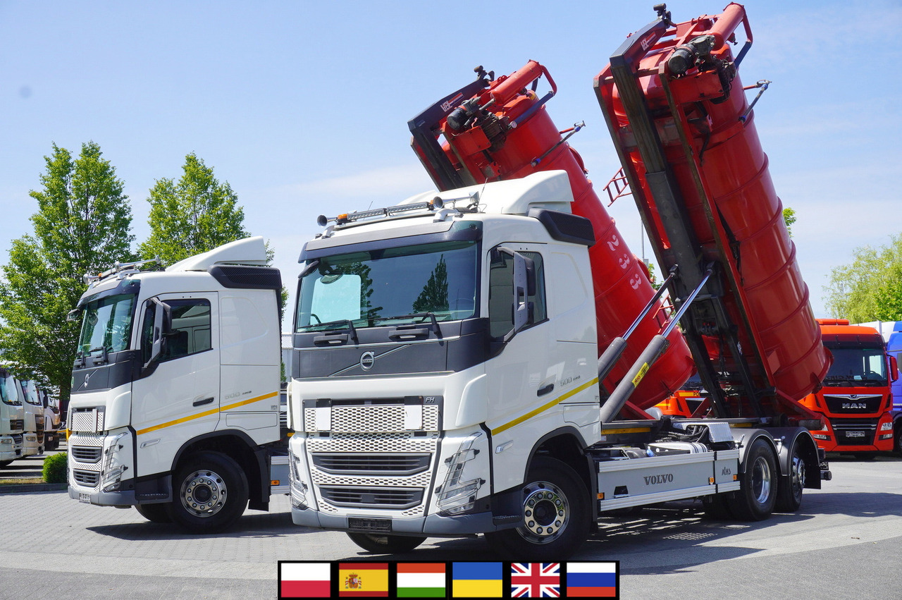VOLVO Volvo FH 500 / Septic barrel 13000 l / Hook lift 21 t / 2022 / 3rd axle steered / 2 units - Cuba de purín: foto 1 VOLVO Volvo FH 500 / Septic barrel 13000 l / Hook lift 21 t / 2022 / 3rd axle steered / 2 units - Cuba de purín: foto 1