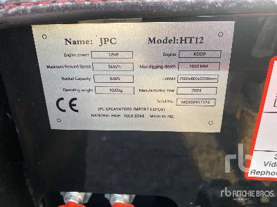 JPC HT12 (Unused) - Miniexcavadora: foto 5 JPC HT12 (Unused) - Miniexcavadora: foto 5