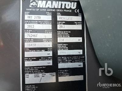 MANITOU MRT2150 PRIVILE Chariot Telescopique - Manipulador telescópico: foto 5 MANITOU MRT2150 PRIVILE Chariot Telescopique - Manipulador telescópico: foto 5