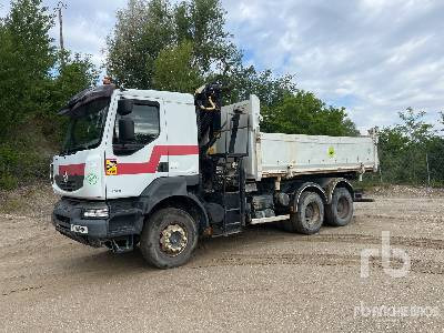 RENAULT KERAX 450DXI 6x4 Camion Benne Avec Grue - Camión volquete, Camión grúa: foto 1 RENAULT KERAX 450DXI 6x4 Camion Benne Avec Grue - Camión volquete, Camión grúa: foto 1
