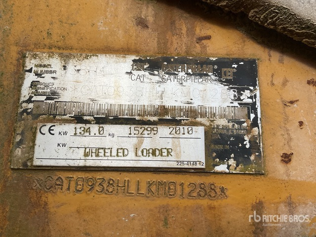 2010 Cat 938H Cat 938H Wheel Loader Wheel Loader - Cargadora de ruedas: foto 1 2010 Cat 938H Cat 938H Wheel Loader Wheel Loader - Cargadora de ruedas: foto 1