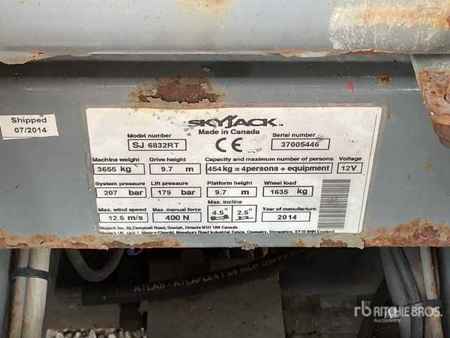 2014 Skyjack SJ6832 RT Scissor Lift - Plataforma de tijeras: foto 2 2014 Skyjack SJ6832 RT Scissor Lift - Plataforma de tijeras: foto 2
