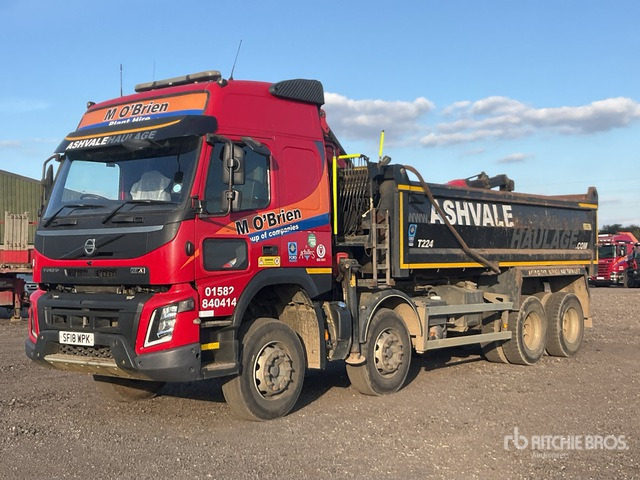 2018 Volvo FMX 8x4 Twin-Steer Sleeper Dump Truck with Crane - Camión volquete: foto 4 2018 Volvo FMX 8x4 Twin-Steer Sleeper Dump Truck with Crane - Camión volquete: foto 4