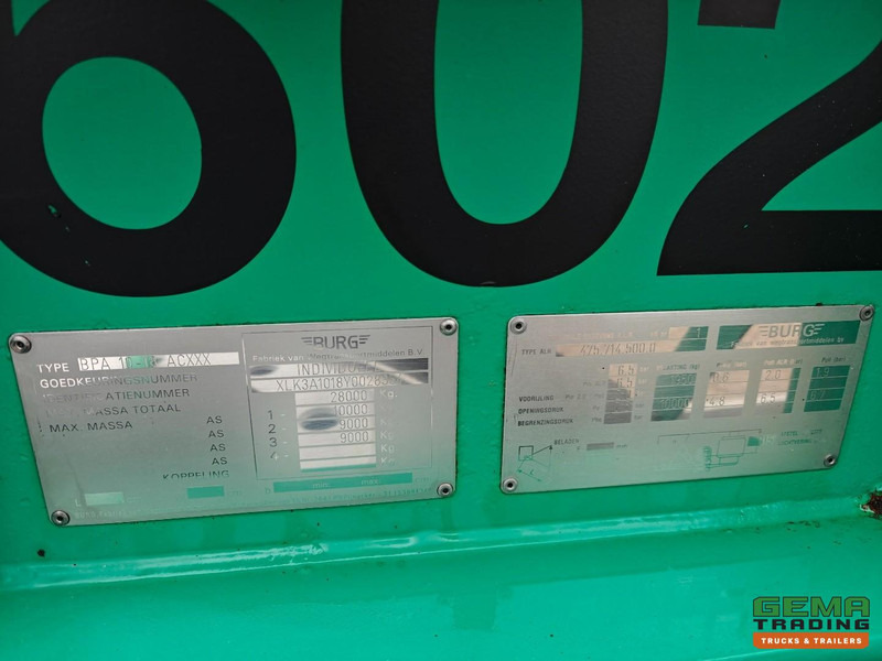 Remolque portacontenedore/ Intercambiable Burg BPA 10-18 ACXXX 3-Assen BPW - ContainerSysteem 6.9m - Trommelremmen - Luchtvering - Centrale Smering - 11/2026 APK: foto 18