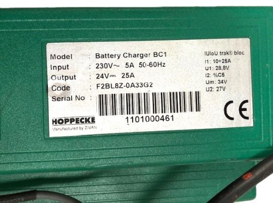 Hoppecke Battey charger 24V/25A - Sistema eléctrico para Equipo de manutención: foto 3 Hoppecke Battey charger 24V/25A - Sistema eléctrico para Equipo de manutención: foto 3