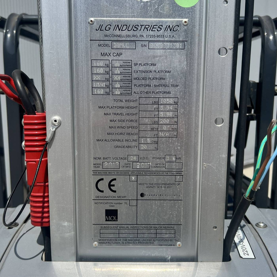 Leasing de  JLG 20MVL JLG 20MVL: foto 12