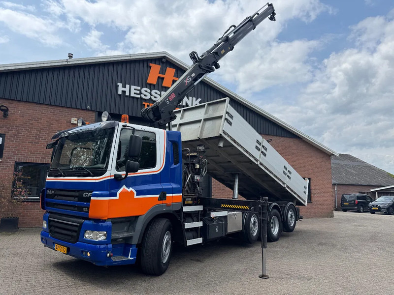 DAF CF 85.360 8X2 3 Zijdige kipper HIAB 16 t/m kraan AHK Top condition - Camión volquete, Camión grúa: foto 1 DAF CF 85.360 8X2 3 Zijdige kipper HIAB 16 t/m kraan AHK Top condition - Camión volquete, Camión grúa: foto 1