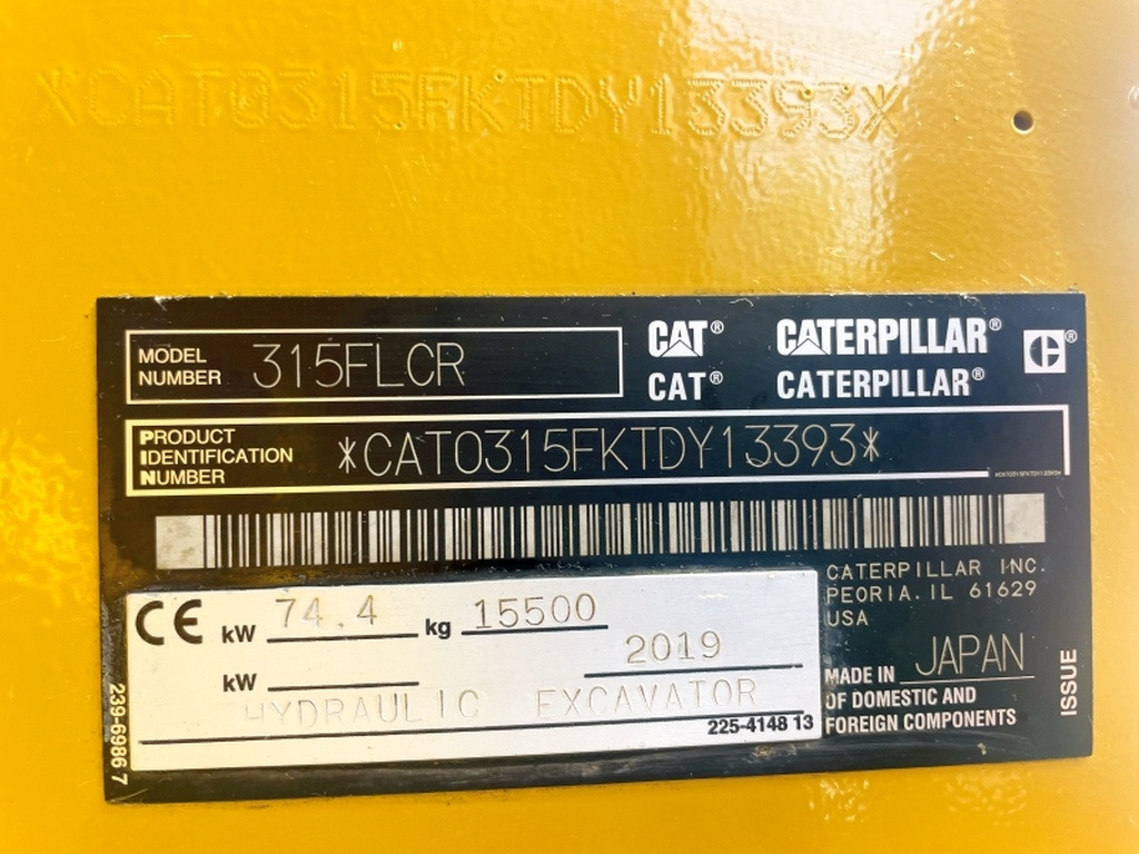 Caterpillar 315FLCR (3996) - Excavadora de cadenas: foto 4 Caterpillar 315FLCR (3996) - Excavadora de cadenas: foto 4