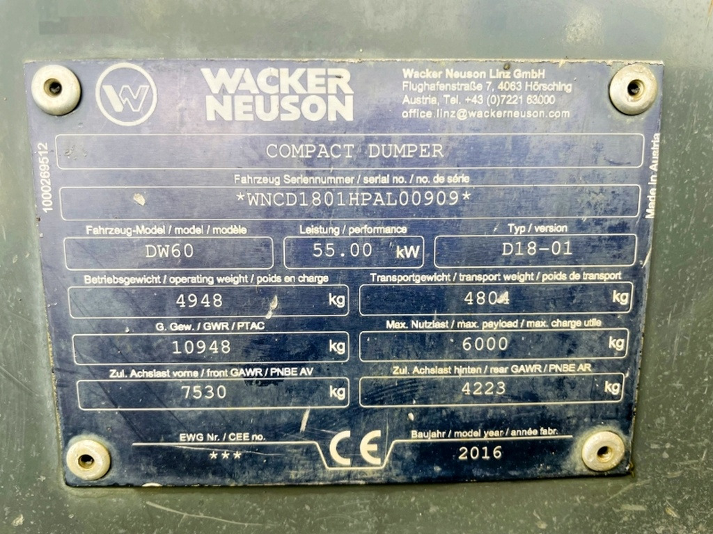 Neuson DW60 (3912) - Minidumper: foto 3 Neuson DW60 (3912) - Minidumper: foto 3