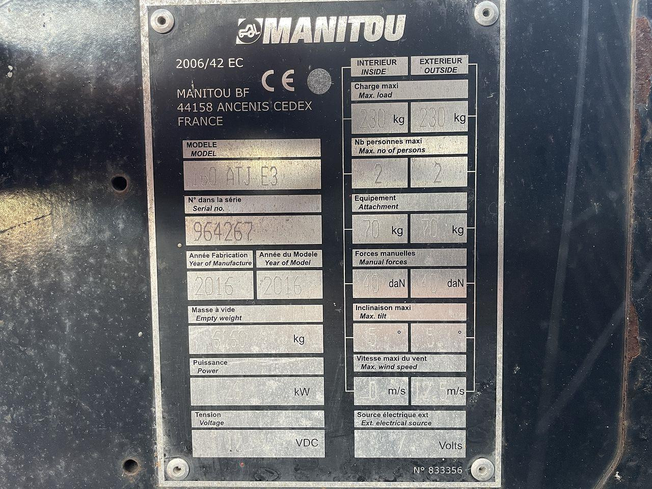 Plataforma articulada Manitou 160ATJ RC: foto 10 Plataforma articulada Manitou 160ATJ RC: foto 10